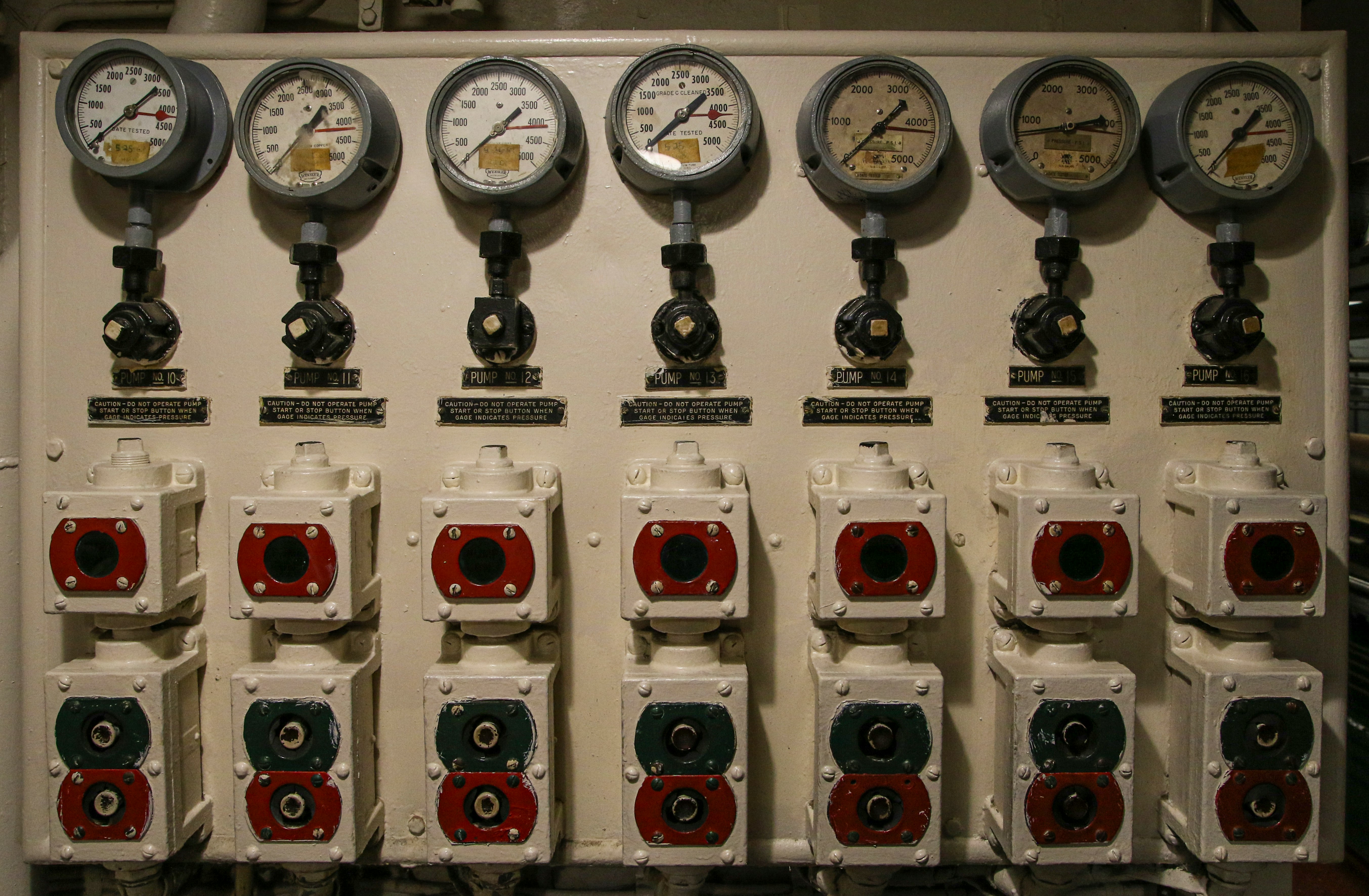 white and red electric meter